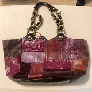 Coach patchwork leather shoulder bag